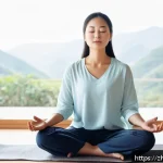 신흥 종교와 20세기 영성운동 - A serene modern spiritual healing session in a bright, minimalist room featuring a diverse adult wom...